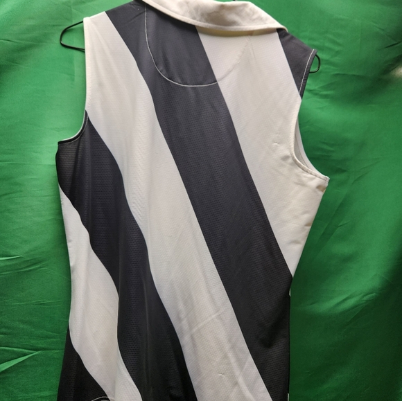 Women's Izod sleeveless dark blue and striped golf shirt size medium - Picture 2 of 5